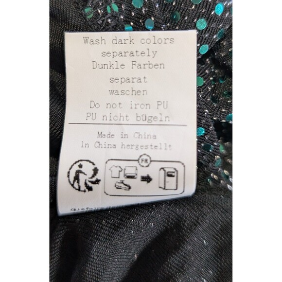 Grace Karin 2XL Sequin Cross-Strap Top Green Metallic Sparkle Plus Size NWT - Picture 7 of 10